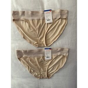 NEW Warners No Pinching No Problems Lace Bikini WR5509 2 Pair Women Size XLarge